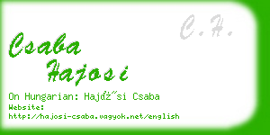 csaba hajosi business card